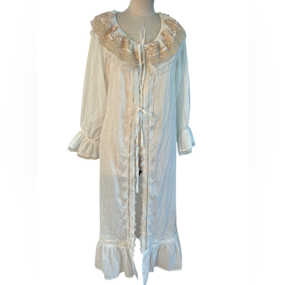 Pink Goddess metallic lace robe